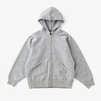 ZIP-FRONT ATHLETIC HOODIE #PEWTER [252OJ-CT06]