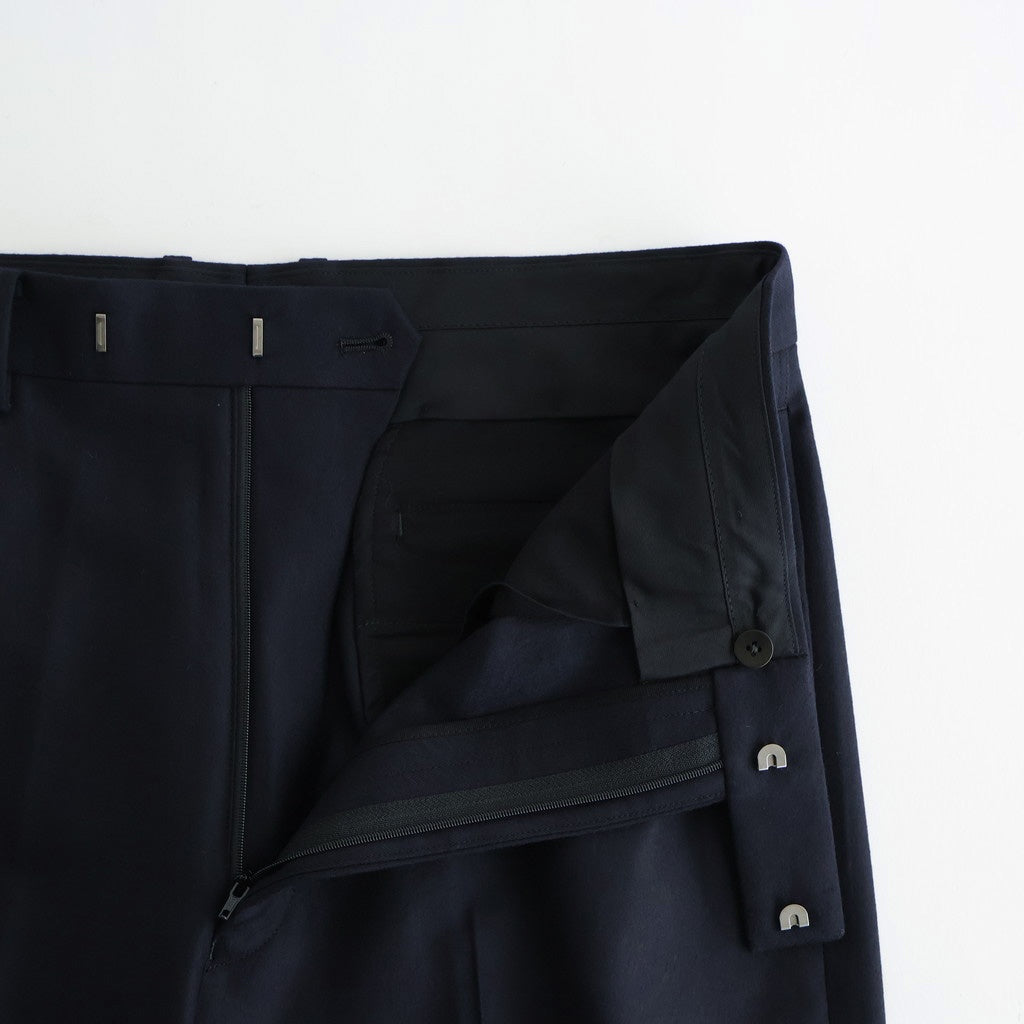 Wool Flannel Tuckless Waide Trousers #Navy [NEP-AW2504M]