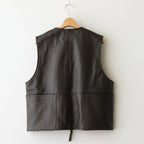 WORK VEST #D.BROWN [V-09-C-COW-4]