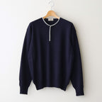 Cashmere Henleyneck - Diffusion Exclusive #Navy×Lt.Gray [NEP-AW2520B]