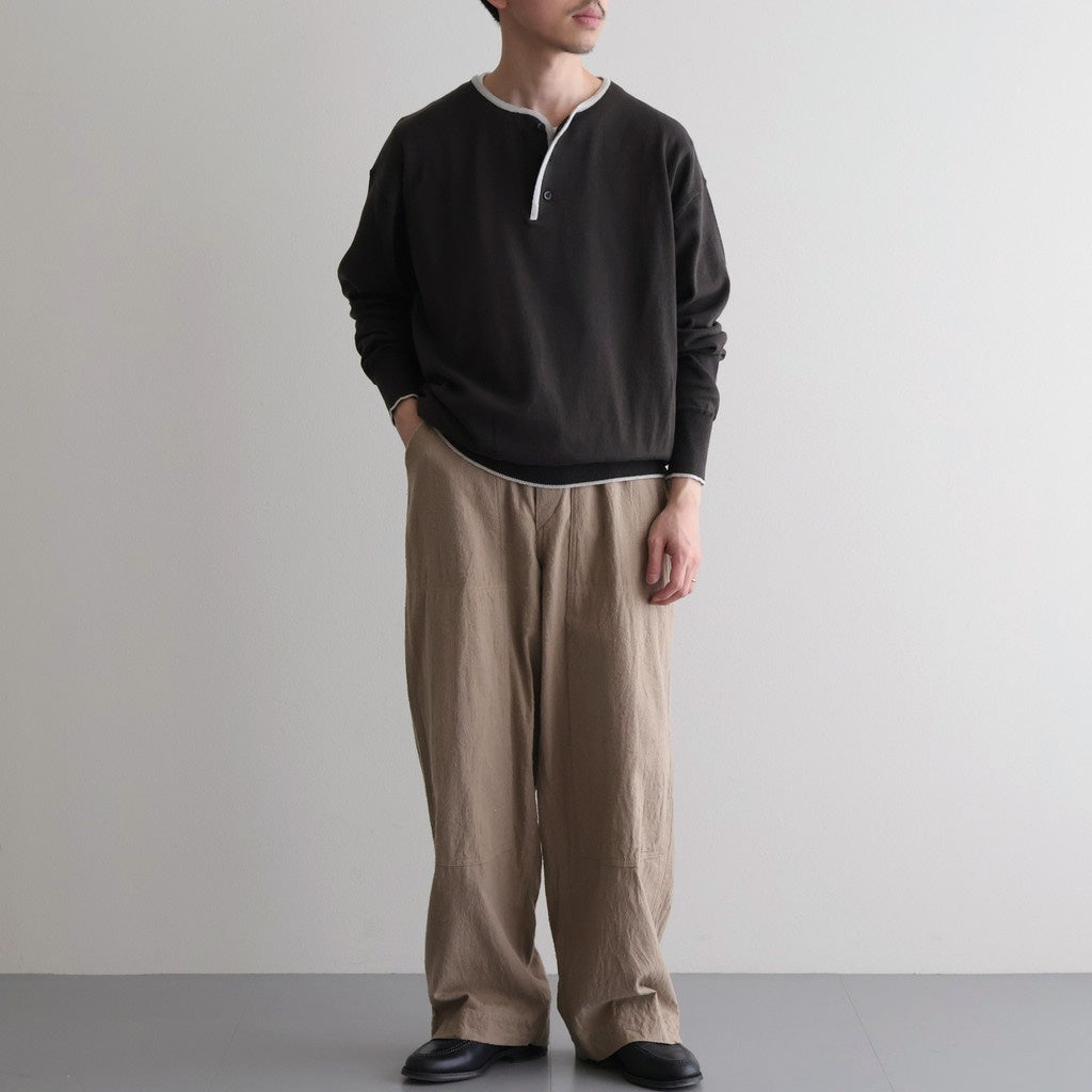 Silk/Cotton Nep Painter Pants #Beige [BHS26S006]