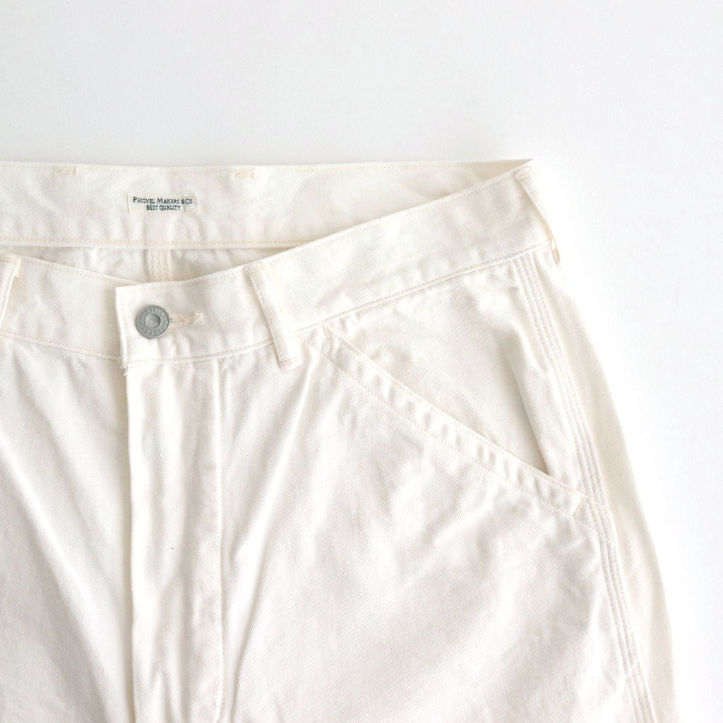 DENIM PAINTER TROUSERS #OFF WHITE [PMAT-PT09]