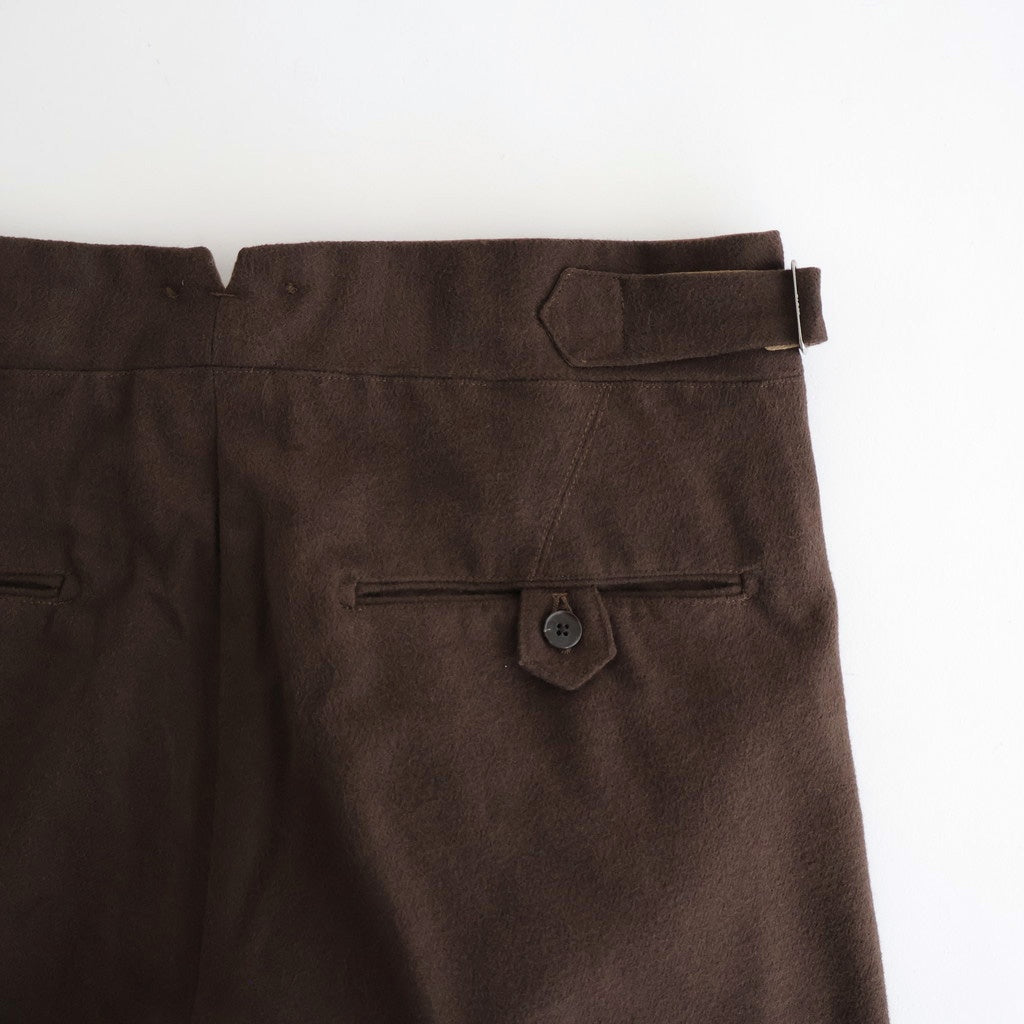 DOUBLE-PLEATED SMARTY TROUSER #WHISKY [252OJ-PT08]