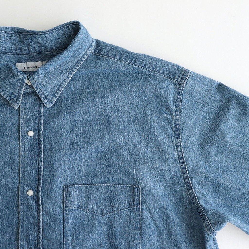 Regular Collar Light Denim Shirt #Indigo [S25SG087]