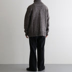 British Wool Half Zip Knit Made by macalastair #Light Graphite×Gritstone [6033-1301]