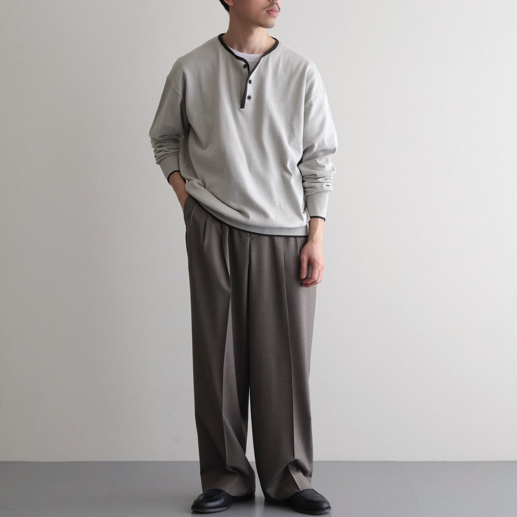 Cotton Silk Henleyneck #Silver Gray [NEP-SS2627]