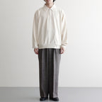 WOOL LINEN 1TUCK SLACKS #MIX BLACK [26S-BIS-PT03M]