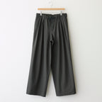 TRIPLE PLEATED EASY TROUSERS #DARK OLIVE [A25A05PT03C]