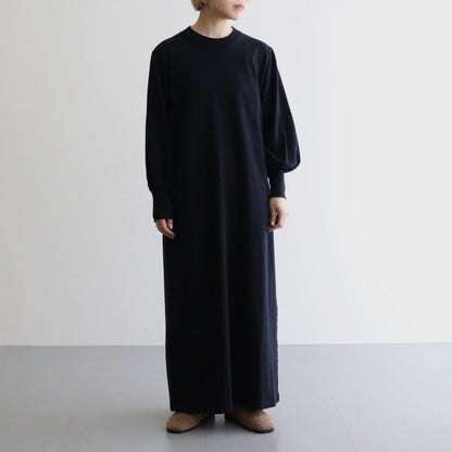 Co/Silk Nep Volume Sleeve Dress #BlackNavy [BHSW24F11]