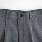 TWEED WOOL ONE TUCK TROUSERS #GRAY [BN-26FM-023]