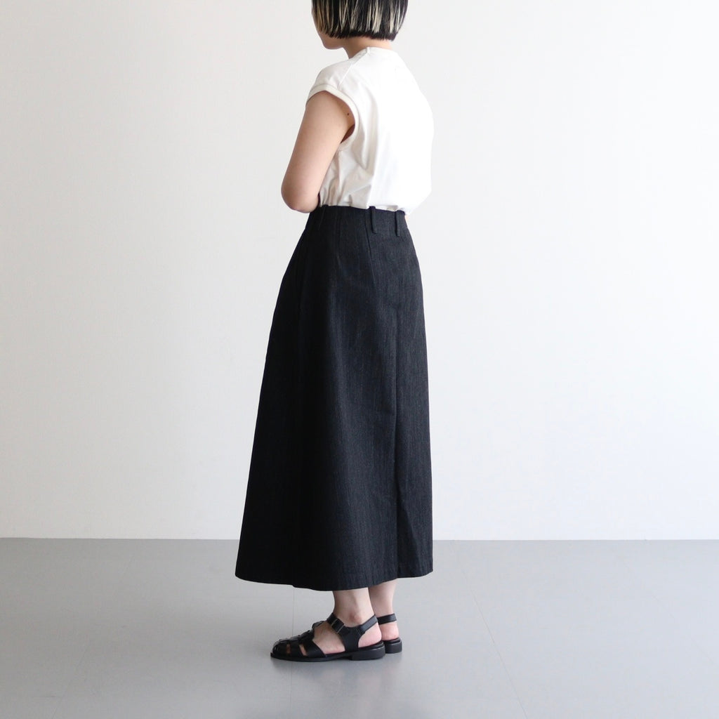 Denim Skirt #Black [S25FE070]