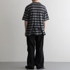 CREW NECK TEE #GRAY BORDER [M26A12CS02B]