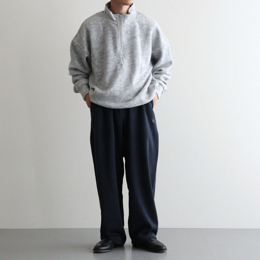 THERMAL FLEECE HALF ZIP TOP #LIGHT GREY [SM62MC002]