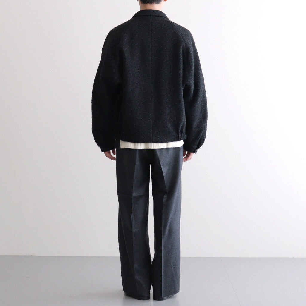 ROUND-COLLAR MOTORING JACKET #ONYX [252OJ-JK04]