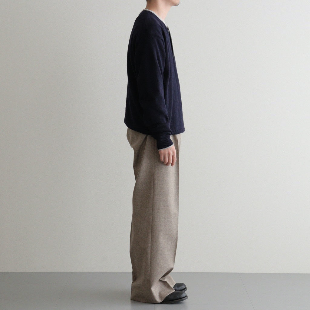 WO/Ca 2tuck Wide Tapered Trousers #Mix Beige [NEP-AW2507M]