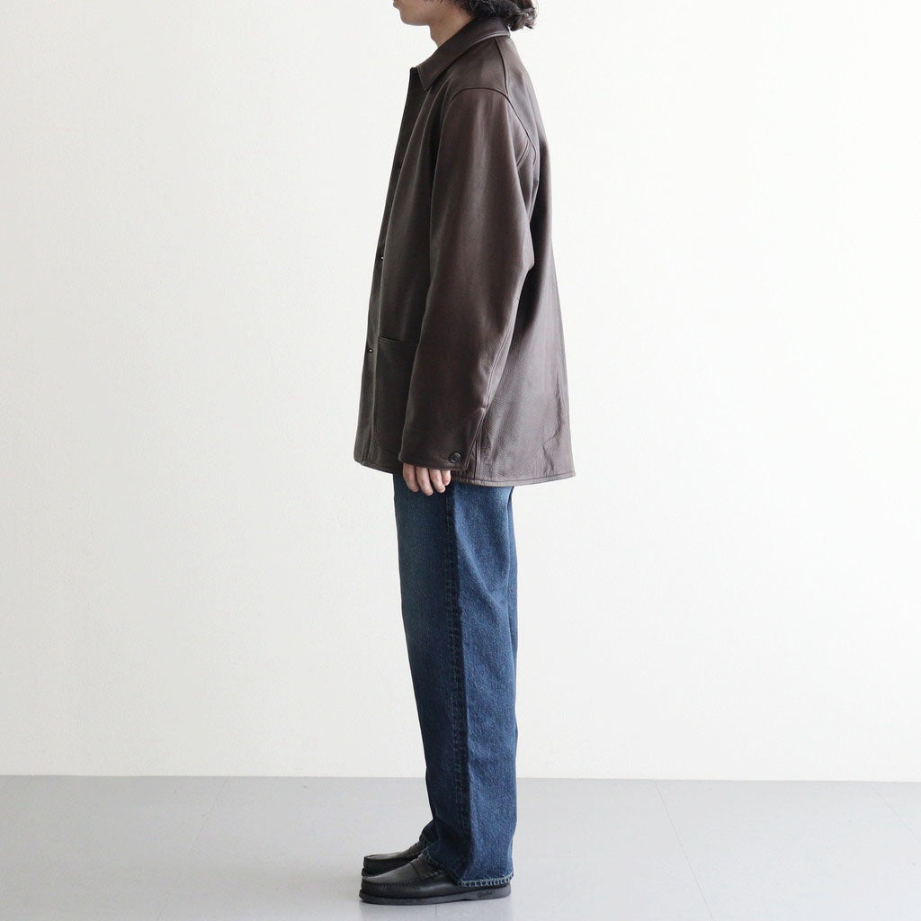 Steer Leather Coverall #DarkBrown [BHS25F002F26]
