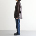 Steer Leather Coverall #DarkBrown [BHS25F002F26]