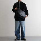 NEWSPAPER BAG M #BLACK [BG-27-C-COW.AN-4]