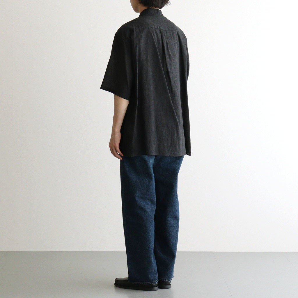 Silk-Co Voile Half-Sleeve Shirt #HeatherCharcoal [BHS26S036SiCo]