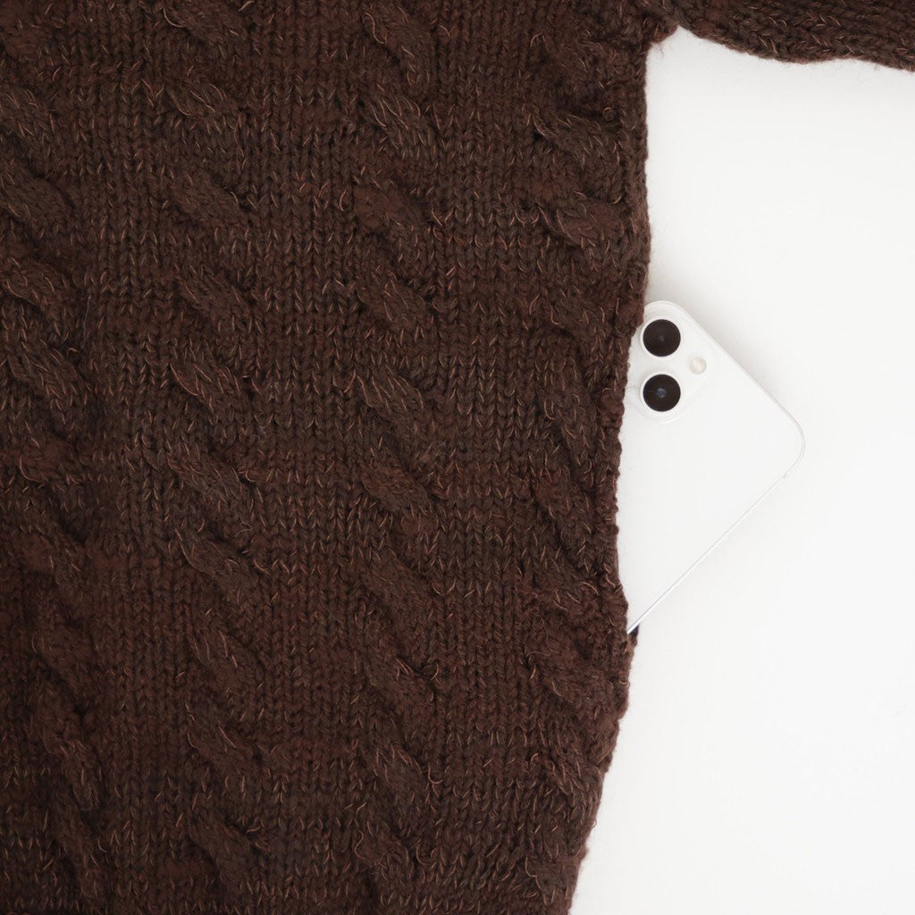 CABLE PATTERN GRANDPA CARDY #PORT [262OJ-KN01]