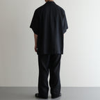 NEW OPEN COLLAR S/S SHIRT #BLACK [A25B05SH01B]