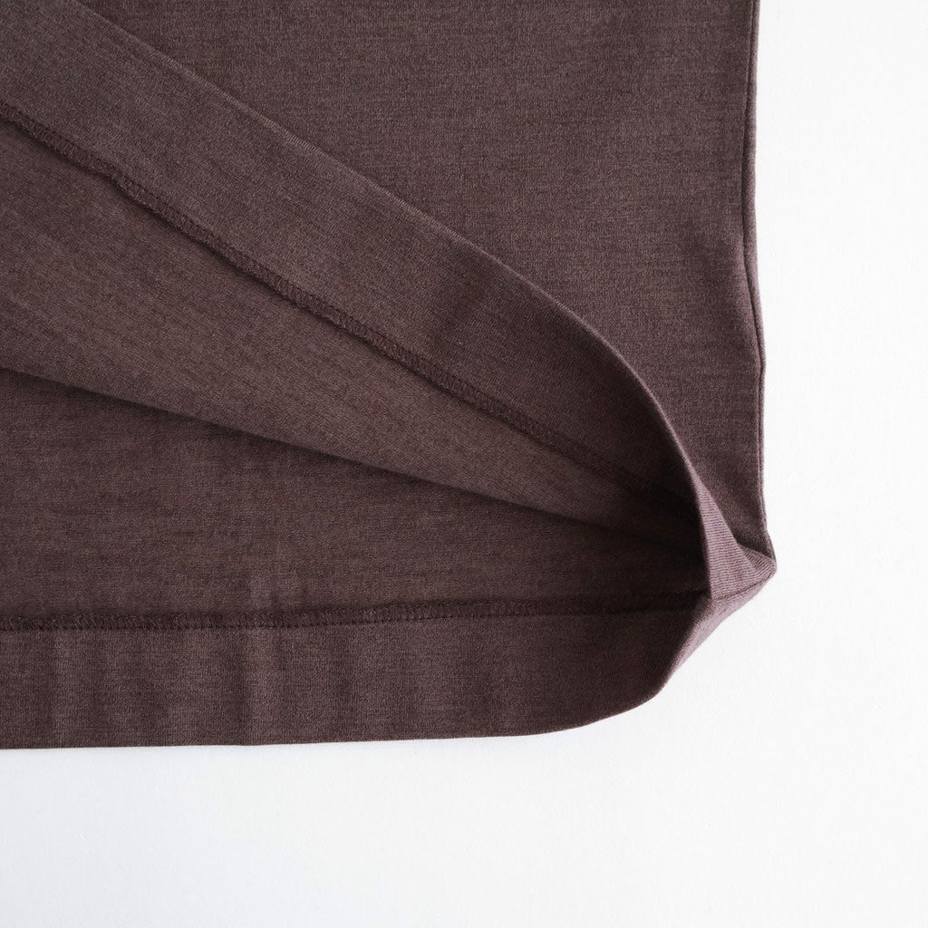 SLUB MIX SLEEPING LONG SLEEVE T-SHIRT #BROWN [BN-26SM-049]