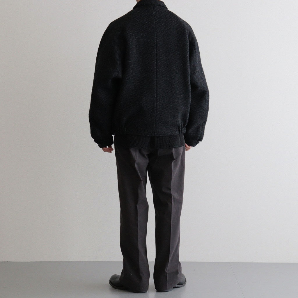 ROUND-COLLAR MOTORING JACKET #ONYX [252OJ-JK04]