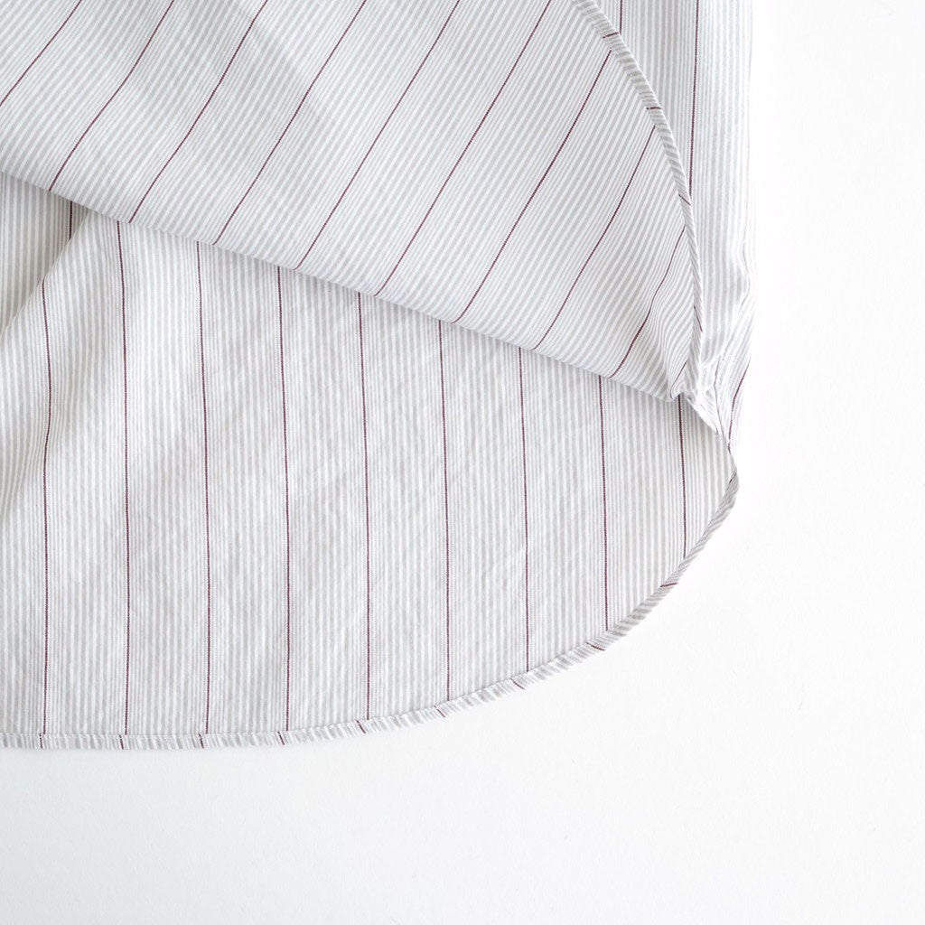 Regular Collar Stripe Wind Shirt #Gray [S26SG086]