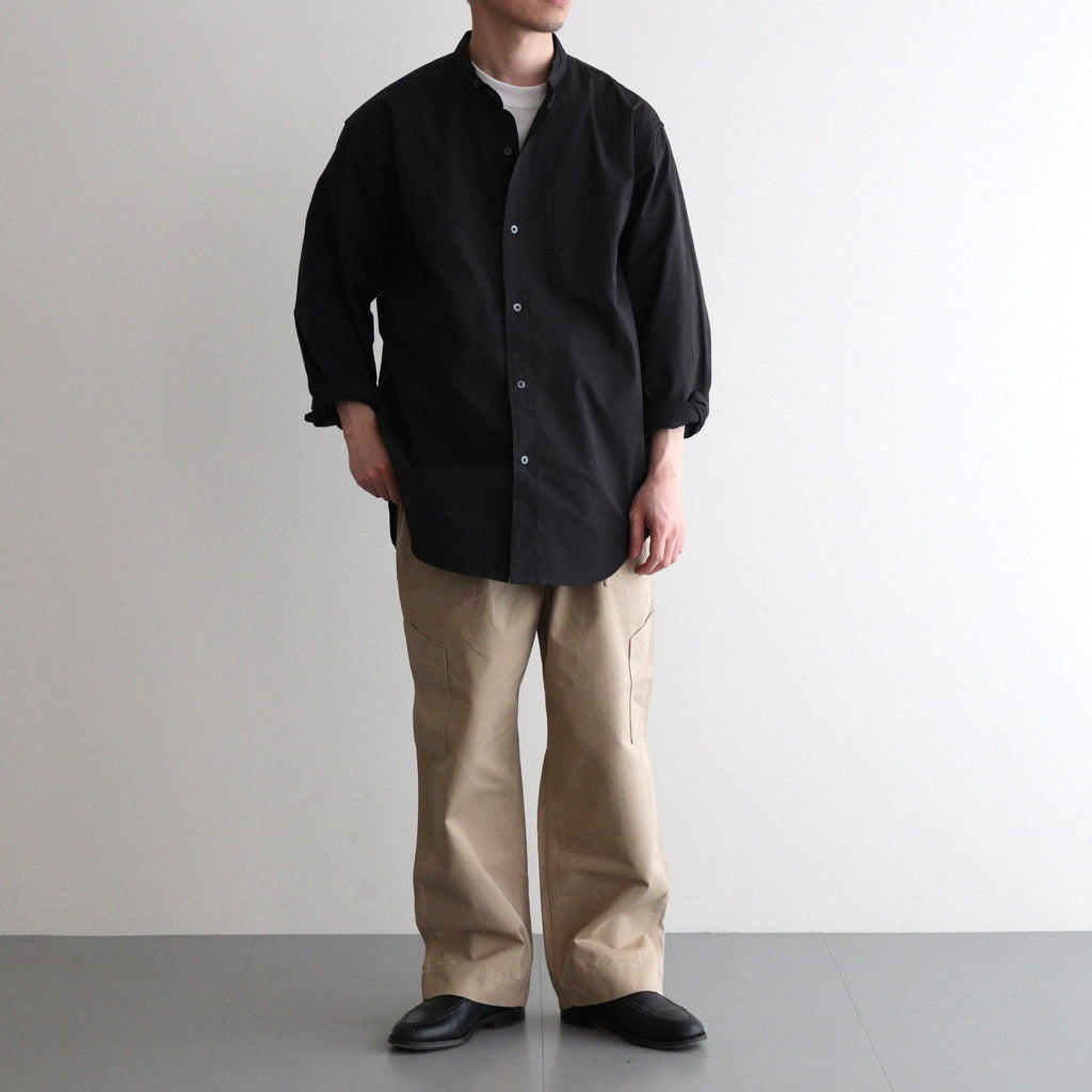 BAND COLLAR DRESS SHIRT #CHARCOAL [PM-LS02]