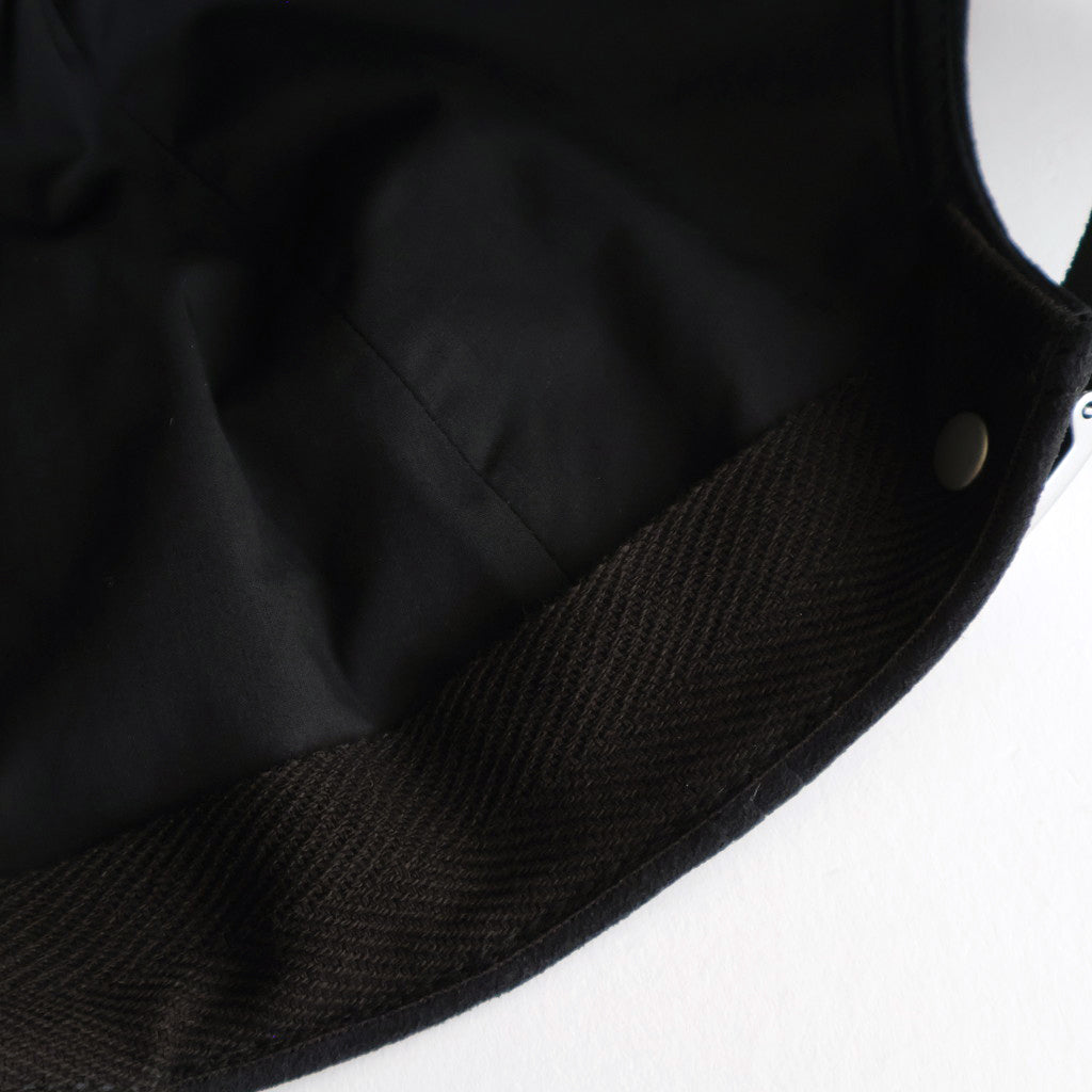 Synthetic Leather Field Cap #Black [N25FP094]