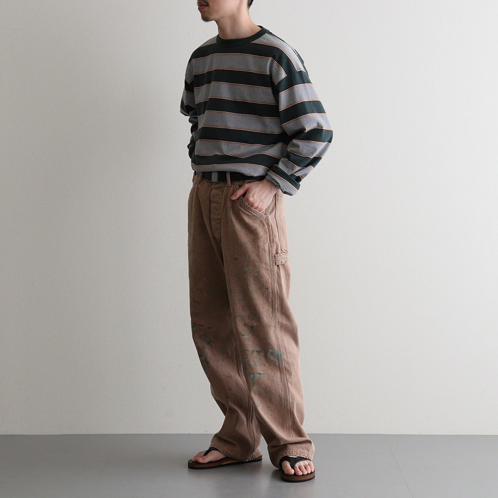 DENIM PAINTER TROUSERS #BROWN(PAINTED) [PMAV-PT10]
