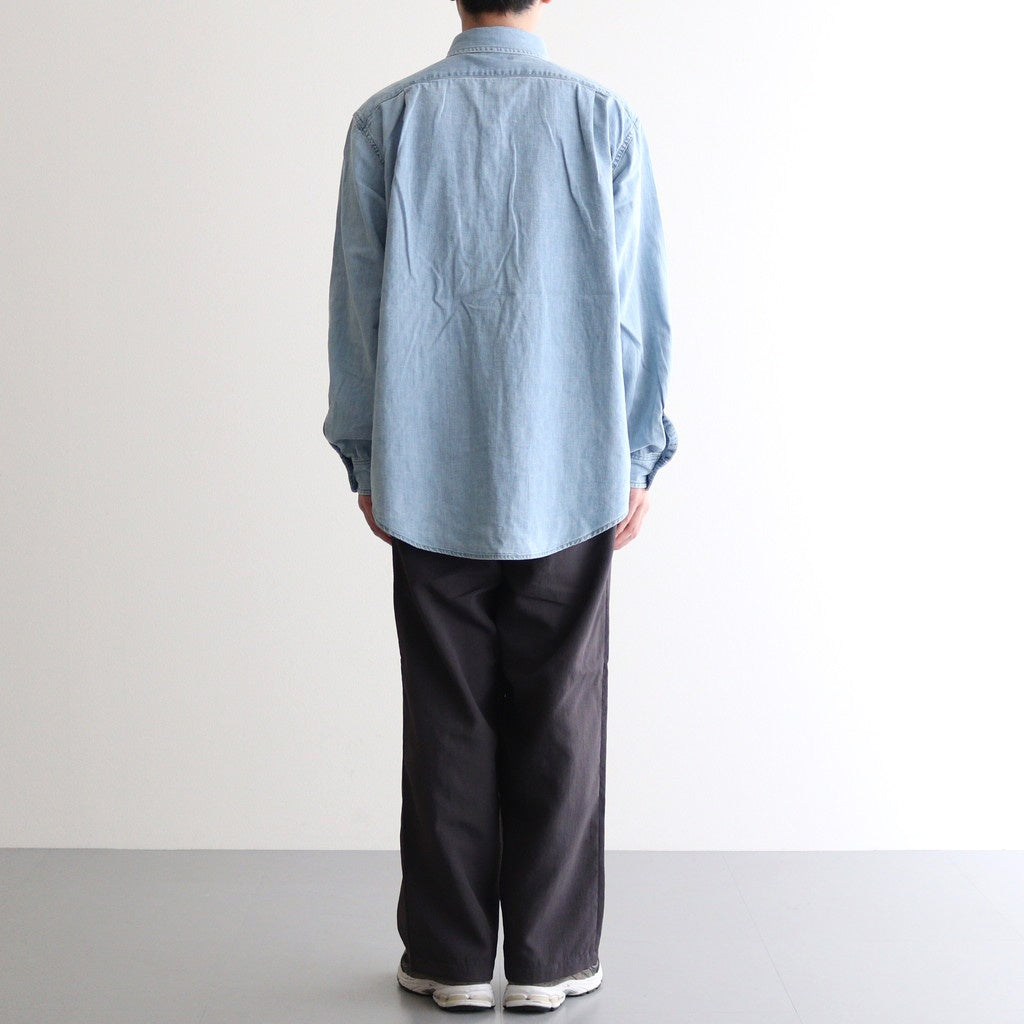 Regular Collar Light Denim Shirt #Indigo Bleach [S25SG087]