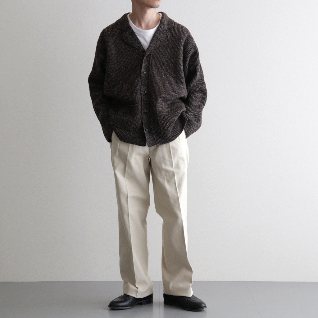 DOUBLE-PLEATED SMARTY TROUSER #BONE [252OJ-PT08]