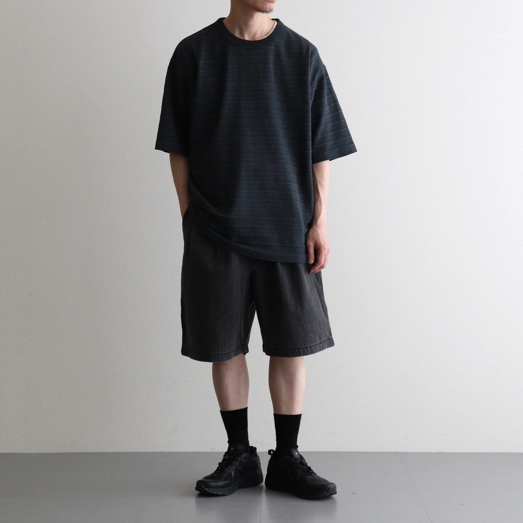Garment Dyed Jacquard Field Tee #Asphalt Gray [N26SH039]