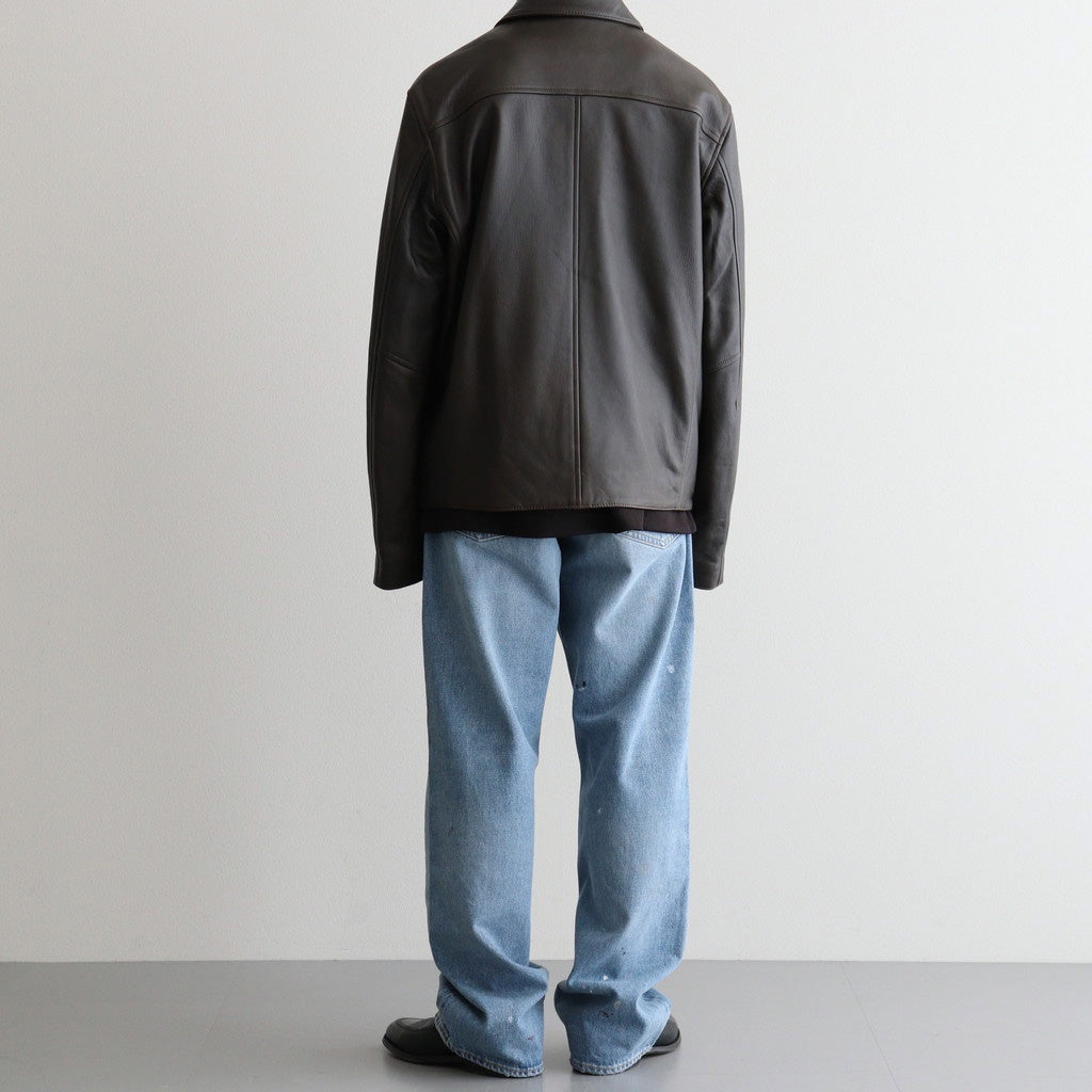 SHEEP AVIATOR LEATHER JACKET #052 DARK BROWN [17062 25023]