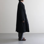 Classic Wool Balmacaan Coat #BlackNavy [BHS25F009]