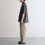 CLASSIC FIT DOUBLE PLEATED TROUSERS #KHAKI [A25A05PT01C]