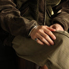 NADALL SQUARE SIGNET RING / HAMMERED #SILVER/WHITE FINISH [OJ-AC01]