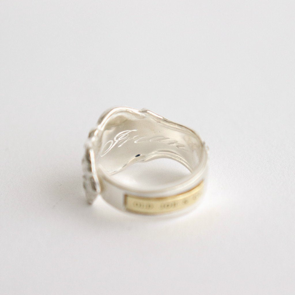 IRIAN / SPOON RING #SILVER/WHITE FINISH [OJ-AC17]