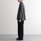 DOUBLE POCKET OPEN COLLAR L/S SHIRT #GRAY CHECK [M25C22SH02C]