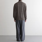 WASHED HIGH COUNT LINEN POLO #BROWN [BN-26SM-022]