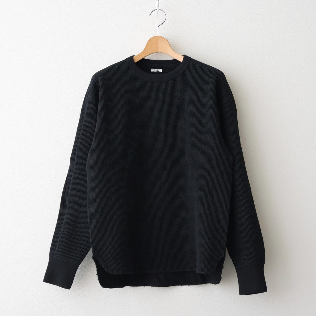 HEAVY WAFFLE TOP #INK BLACK [PMAU-CL01]
