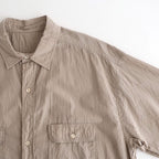 Hard Twist Chambray Work Shirt S/S #Beige [bROOTS26S4]