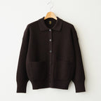 SOLID WOOL RIB POLO CARDIGAN #ROSEWOOD [BN-26FL-032]