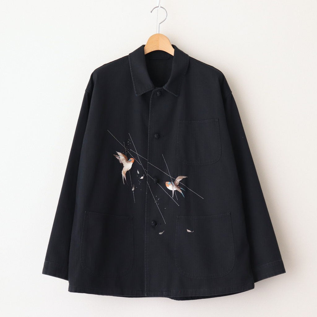 PATINA HERRINGBONE SOUVENIR JACKET #ONYX [251OJ-JK16]