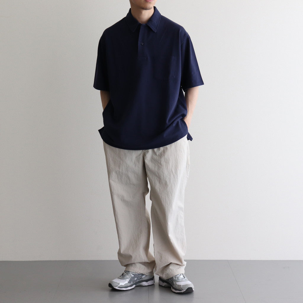 Moss Stitch Field Big Polo #Navy [N25SH091]