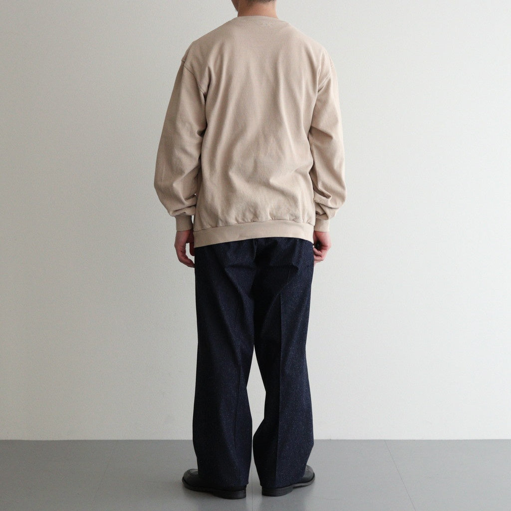 DOUBLE-PLEATED SMARTY TROUSER #INDIGO DENIM [251OJ-PT02]