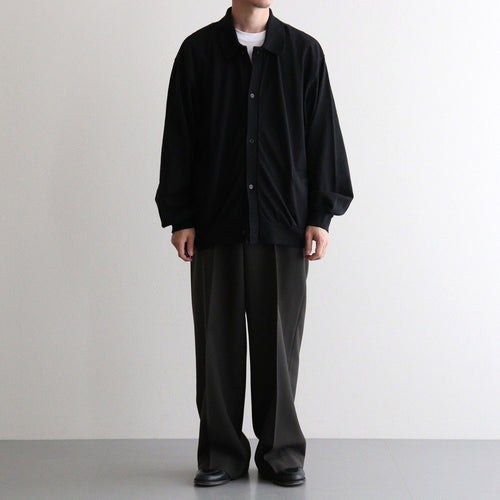 FLAT FRONT WIDE TROUSERS #DARK SAGE [A26C07PT03C]