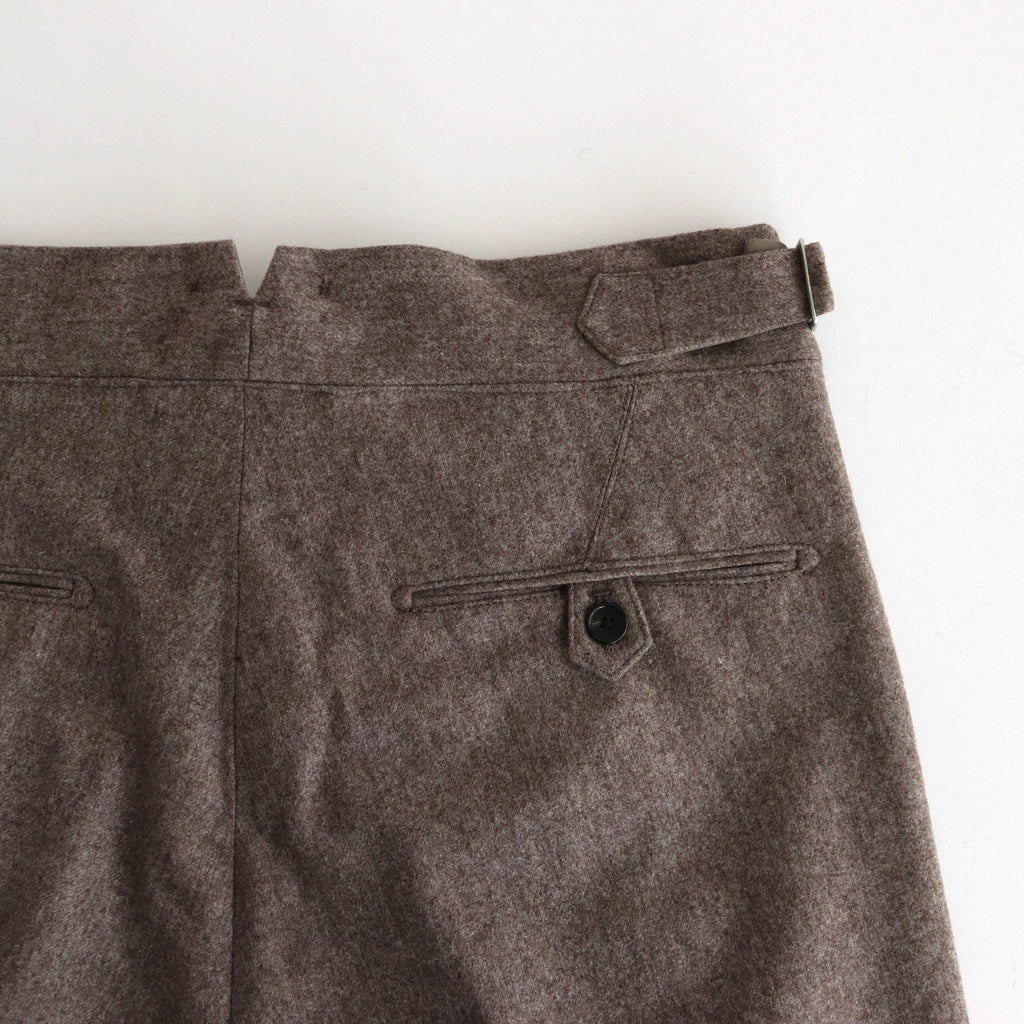 DOUBLE-PLEATED SMARTY TROUSER #TAUPE [242OJ-PT05]