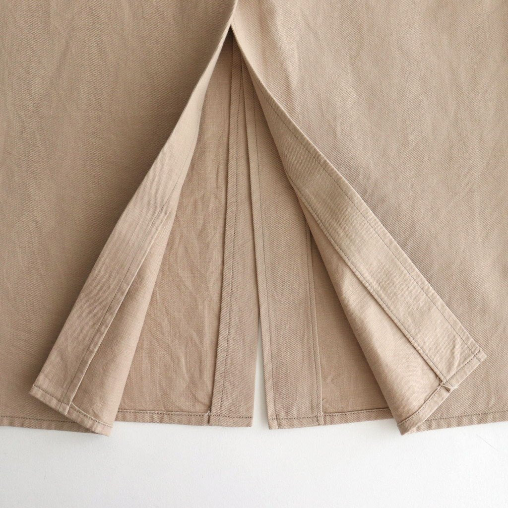 Cotton Serge Belted Skirt #LightBeige [BHSW25F7]